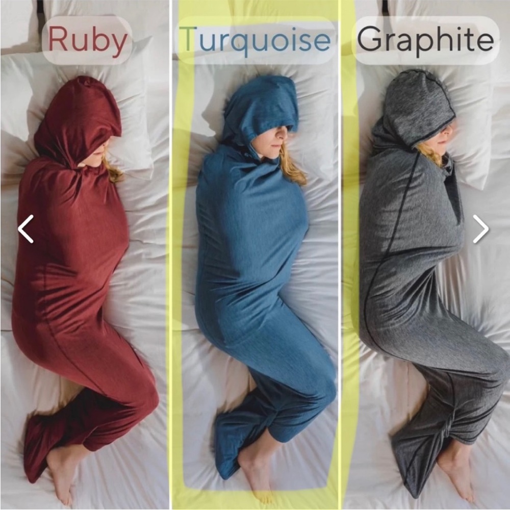 Hug Sleep Pod Move Adult Swaddle Wearable Blanket in Turquoise Size Small